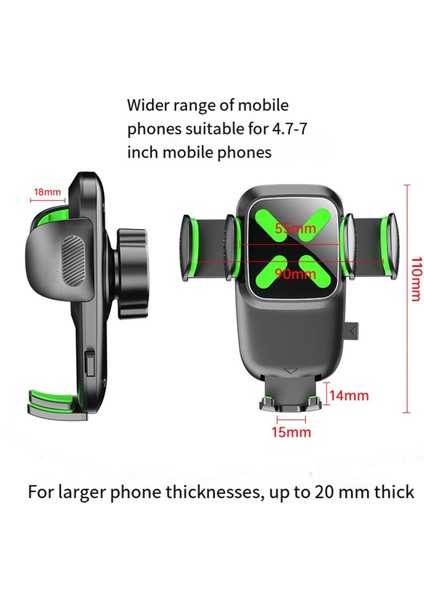 Telefon Tutucu Araba Araba Güneş Vizörü Telefon Tutucu Döner ve Geri Çekilebilir Cep Telefonu Otomobil Beşikleri (Yurt Dışından)