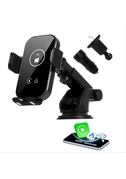 Kablosuz Carplay Adaptörü Android Auto Dongle &amp 15W Araba Şarj Cihazı ve Araba Hava Havalandırma Gösterge Tablosu Telefon Tutucu Montaj (Yurt Dışından) modelleri