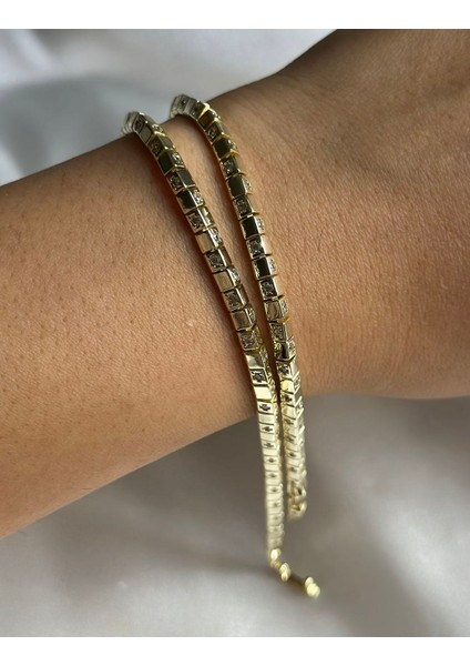 14K Altın Kaplama Zarif Bileklik