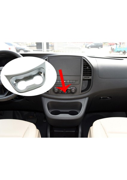 Araba Abs Center Konsol Su Kupası Tutucu Dekorasyon Etiket Kapağı Mercedes Benz Vito W447 2014-2019 Aksesuarlar (Yurt Dışından) modelleri