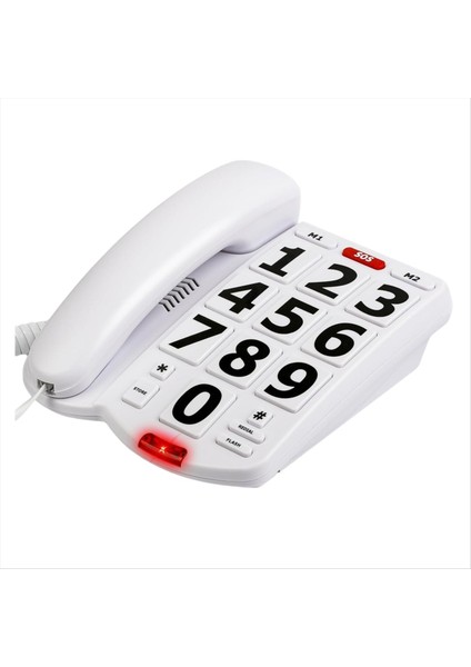 Yaşlı Yaşlılar Için Büyük Düğme Telefonu Evsel Hat Telefonu Görsel Işitme Engelli Için Telefon Için Bir Anahtar Telefon (Yurt Dışından)