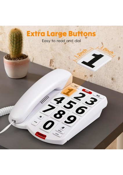 Yaşlı Yaşlılar Için Büyük Düğme Telefonu Evsel Hat Telefonu Görsel Işitme Engelli Için Telefon Için Bir Anahtar Telefon (Yurt Dışından) fırsatları