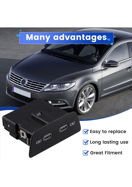 Volkswagen Golf Için Type-C Şarj Portu USB Bağlantı Noktası Soketleri Merkez Konsolu USB Port 2g6 035 954 (Yurt Dışından) fırsatları