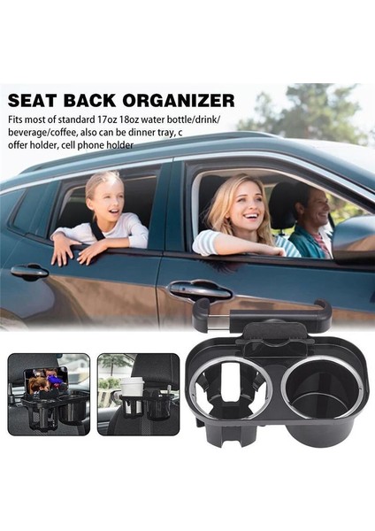 Araba Çift Fincan Tutucu Araba Içecek Tutucu Arka Yastık Atıştırmalık Tepsisi Evrensel Araba Malzemeleri (Yurt Dışından) fırsatları