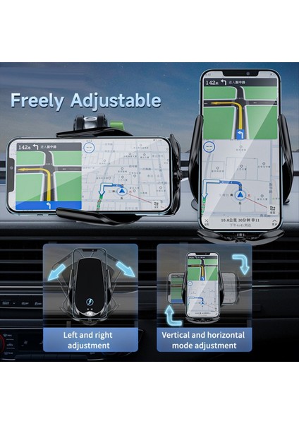Evrensel Araba Gösterge Tablosu Tutucu 15W Güç Hızlı Kablosuz Şarj Cihazı Telefon Tutucu Emme Kupası Sihirli Kol Telefon Braketi (Yurt Dışından) modelleri