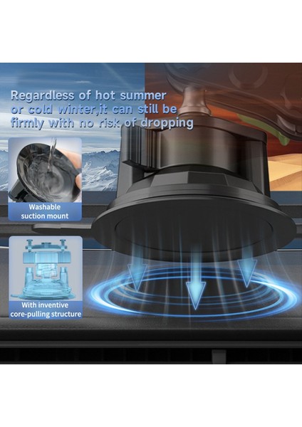 Evrensel Araba Gösterge Tablosu Tutucu 15W Güç Hızlı Kablosuz Şarj Cihazı Telefon Tutucu Emme Kupası Sihirli Kol Telefon Braketi (Yurt Dışından) fırsatları