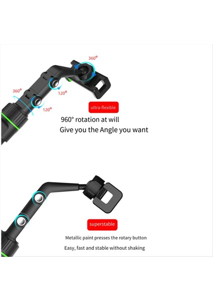 Evrensel Araba Telefon Tutucu Çok Fonksiyonlu 360 Derece Dönebilir Otomatik Dikiriz Ayna Koltuğu Asma Klips Braketi Yeşil (Yurt Dışından) fırsatları