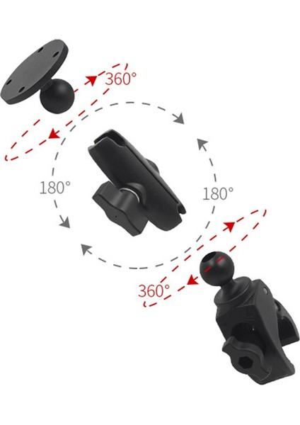 Alüminyum Alaşım Kolu 17 cm Çift Soket Kolu 1 Inç Bilyalı Taban Montajı Motosiklet Kamera Uzatma Kolu (Yurt Dışından) indirimleri