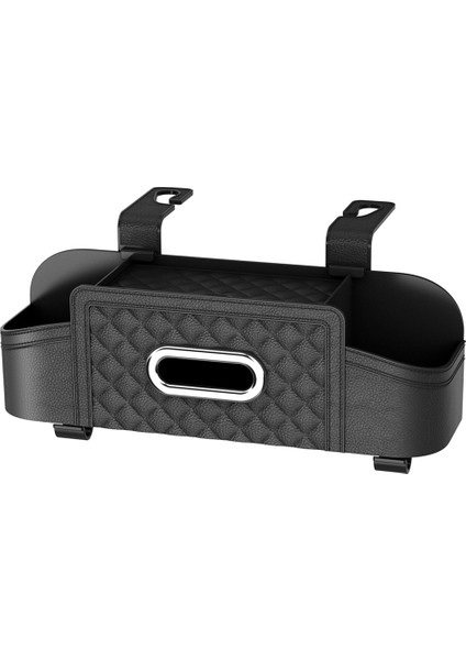 Araba Koltuğu Arka Depolama Kutusu Çok Fonksiyonlu Otomatik Doku Evrensel Arka Koltuk Su Kupası Tutucu Asma Organizatör Siyah (Yurt Dışından)