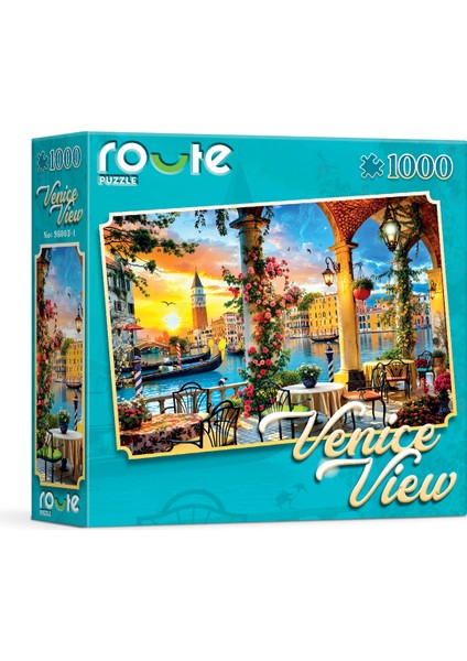 Venedik Gün Batımı Temalı Puzzle (1000 Parça) 48×68 cm