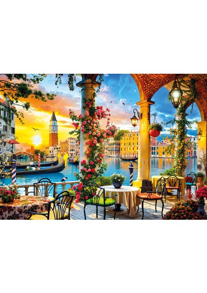 Venedik Gün Batımı Temalı Puzzle (1000 Parça) 48×68 cm modelleri