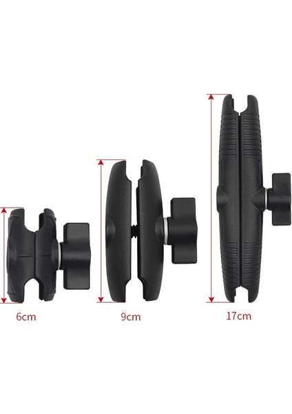 Alüminyum Alaşım Kolu 9cm Çift Soket Kolu 1 Inç Bilyalı Taban Montajı Motosiklet Kamera Uzatma Kolu (Yurt Dışından) fırsatları