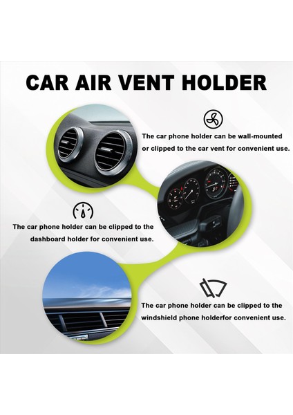 Araba Uzantı Kancası Cep Telefonu Tutucu Aksesuarları Yuvarlak Hava Outlet Braketi (Yurt Dışından) indirimleri