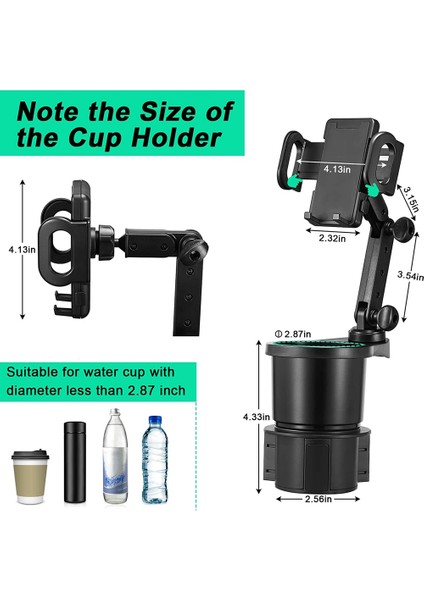Kupa Tutucu Araba Için Genişletici 360 ° Rotasyon Kupa Tutucu Telefon Montajı Iphone/samsung Için Uyumlu Tüm Akıllı Telefonlar (Yurt Dışından) indirimleri