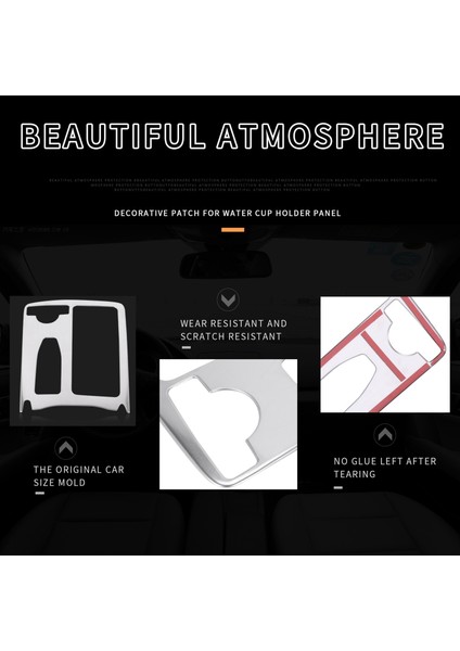 Araba Stil Iç Paslanmaz Çelik Sticker Su Kupası Panel Dekorasyon Trim Mercedes Benz C Sınıfı W204 2009-2014 Lhd (Yurt Dışından) modelleri