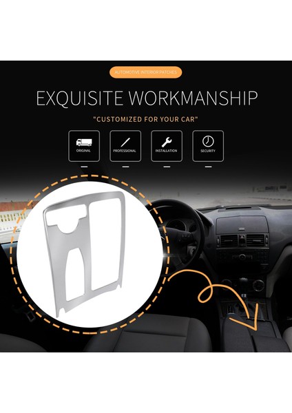 Araba Stil Iç Paslanmaz Çelik Sticker Su Kupası Panel Dekorasyon Trim Mercedes Benz C Sınıfı W204 2009-2014 Lhd (Yurt Dışından) indirimleri