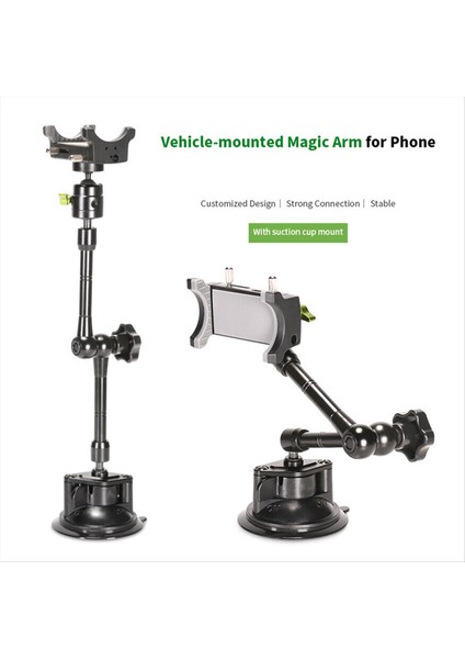 Lanparte Araba Telefon Tutucu Sabitleyici Araba Sihirli Kol Eşleme Kupası Telefon Selfie Stick 360 ° Dönen Braket Uzaktan (Yurt Dışından) fiyatları