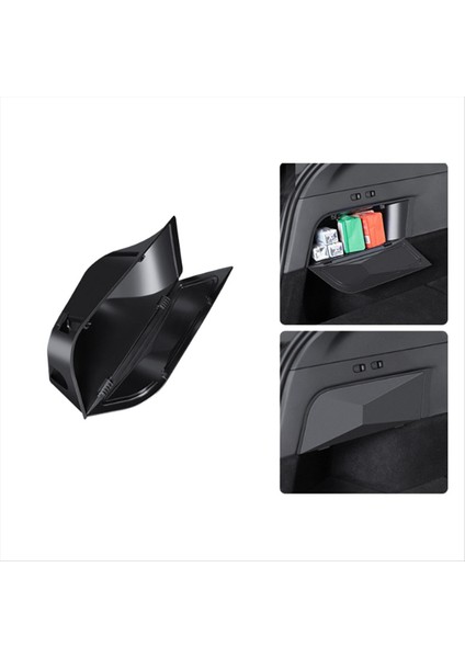 Tesla Model Y 2021-2023 Su Geçirmez Organizatör Kutusu Araba Aksesuarları Için Araba Gövdesi Organizatör Yan Depolama Kutusu (Yurt Dışından) indirimleri