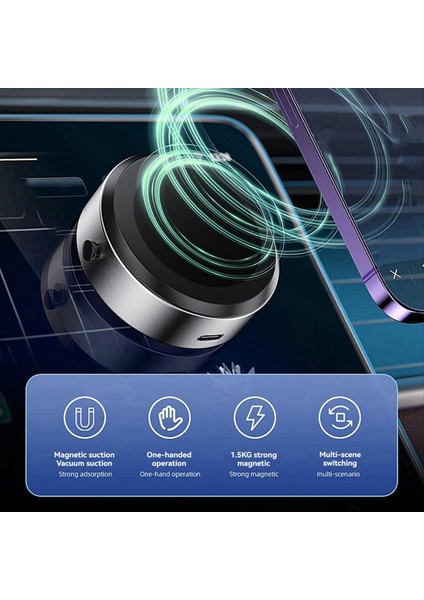 Manyetik Emme Araba Telefon Montaj Evrensel Gösterge Tablosu Manyetik Telefon Tutucu Hava Emme Manyetik Araba Telefon Tutucu Gümüş (Yurt Dışından) fiyatları