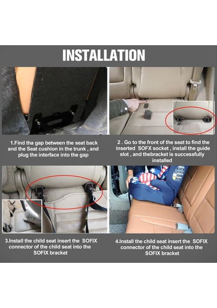 Evrensel Çocuk Koltuk Ankraj Kiti Güvenli Arabalar Koltuk Montaj Braketi Universal Isofix Mandal Arayüz Braketi Mandal Bağlantı (Yurt Dışından) indirimleri