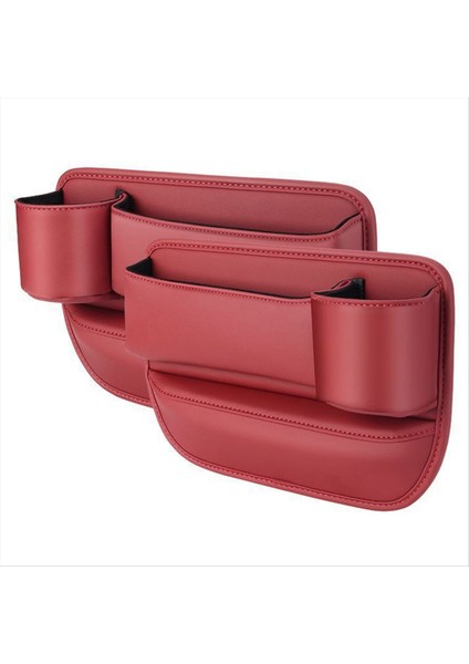 Araba Deri Fincan Tutucu Çanta Bardak Tutucu ile Araba Koltuğu Saklama Kutusu Araba Deri Bardak Tutucu Çanta Kırmızı (Yurt Dışından)