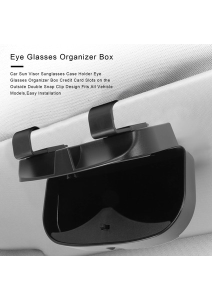 Araba Sun Visor Güneş Gözlüğü Kılıf Tutucu Göz Gözlükleri Organizatör Kredi Kartı Yuvaları Dış Çift Çift Klip Tasarım Tüm Araç Modellerine Uyuyor Kolay Kurulum (Yurt Dışından) modelleri