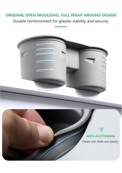 Tesla Model Y Model 3 2021-2023 Merkez Konsol Kupası Tutucu Ekleme Kayma Önleyici Su Kupası Tutucu Aksesuarları Gri (Yurt Dışından) fırsatları