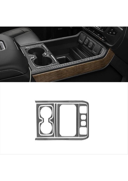 Chevy Için Karbon Fiber Silverado Gmc Sırrra 1500 2014-2018 Merkez Konsolu Saklama Kutusu Panel Kupası Kapak Döşeme Aksesuarları (Yurt Dışından) fırsatları