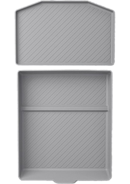 Tesla Model 3+ Için Yeni Model3 Merkezi Kontrol Silikon Pad Saklama Kutusu Merkezi Alt Silikon Pad Yeni Model 3 Gri (Yurt Dışından)