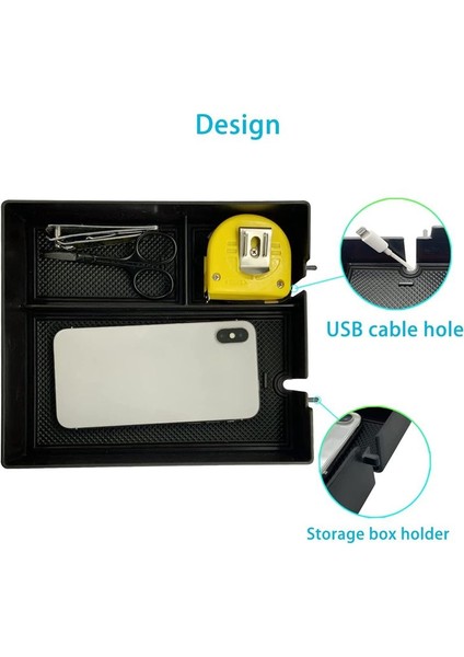 Rivian R1T R1S 2022 2023 Aksesuarlar Için Orta Konsol Organizatörü Koltuk Saklama Kutusu Merkez Konsol Tepsisi (Yurt Dışından) fırsatları