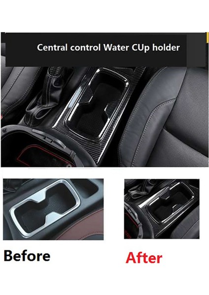 Nissan Navara Için 2x NP300 2016-2019 Karbon Fiber Araba Ön Su Kupası Tutucu Koruyucu Çerçeve Kapak Döşeme Sticker (Yurt Dışından) modelleri