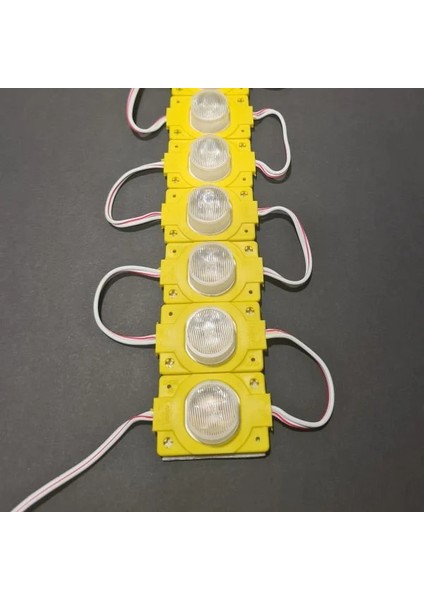 12 Volt12 Watt Tek Mercekli Modül LED Sarı (Amber) -10 Adet-