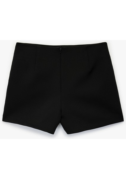 Drape Detaylı Kruvaze Mini Taşlı Şort Etek fiyatları