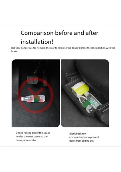 Tpe Tesla Model Y Için Koltuk Depolama Kutusu Altında 2017-2024 Merkez Konsol Organizatör Kutuları Ön Arka Koltuk Çantası Çöp Tepsisi (Yurt Dışından) fiyatları