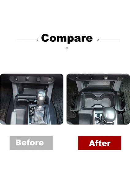 Toyota Tacoma 2016-2022 Iç Aksesuarlar Için Orta Konsol Dişli Dişli Depolama Kutusu Yan Tepsi Organizatörü (Yurt Dışından) modelleri