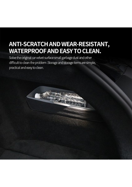 Tesla Model S 2022-2023 Gövde Sağ Depolama Kutusu Silikon Bagaj Yan Depolama Bölümü Depolama Siyahı (Yurt Dışından) modelleri