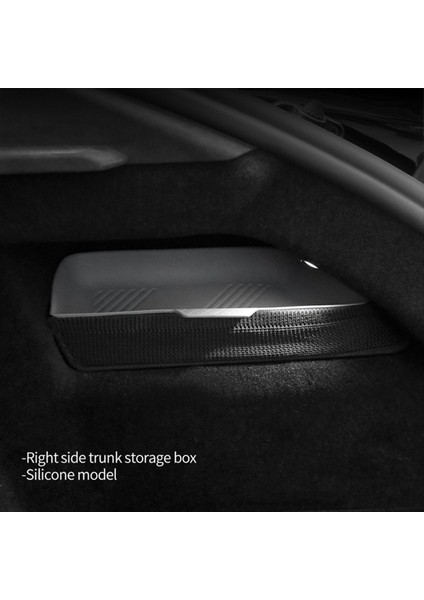 Tesla Model S 2022-2023 Gövde Sağ Depolama Kutusu Silikon Bagaj Yan Depolama Bölümü Depolama Siyahı (Yurt Dışından) fırsatları