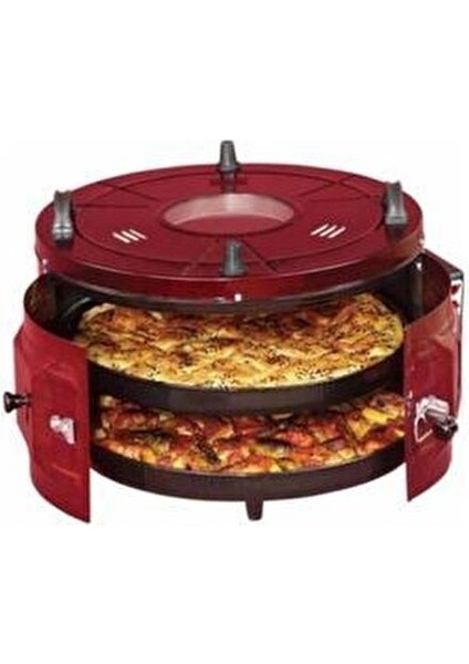 Çift Tepsili Yuvarlak Fırın Davul Fırın 10 - 20 lt Hacim ile Pratik Pişirme fiyatları