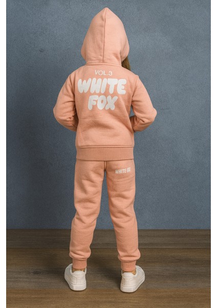 Unisex Kız/Erkek Çocuk Pamuk Kapüşonlu White Fox Baskılı Yüksek K fiyatları