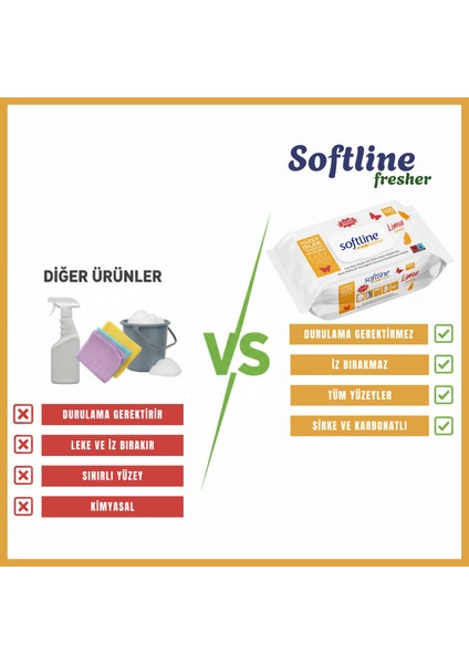 Softline Easy Clean Limonlu Islak Mendil Yüzey Temizlik Havlusu & Mendili 100 Yaprak fırsatları