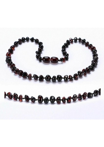 Siyah Içi Kızıl Sertifikalı Kız Erkek Bebek Kehribar Kolye modelleri