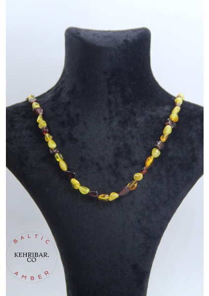 Damla Kehribar Yetişkin Kolye Multicolor Sertifikalı fiyatları