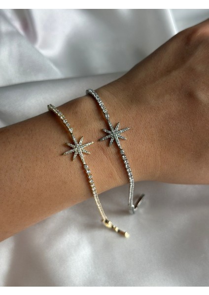 14K Altın Kaplama Gold Renk Kuzey Yıldızı Bileklik