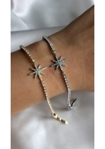 14K Altın Kaplama Gold Renk Kuzey Yıldızı Bileklik modelleri