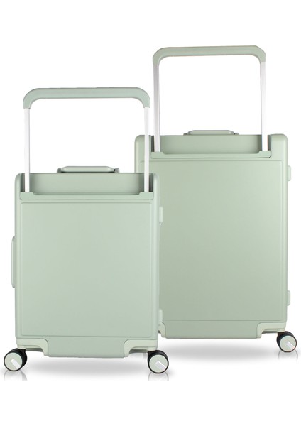 Luna Pc Policarbon 2'li Valiz Seti (Kabin ve Orta) Yeşil fırsatları