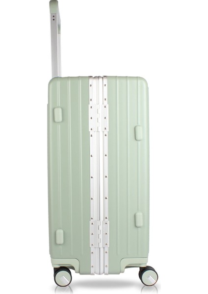 Luna Pc Policarbon 2'li Valiz Seti (Kabin ve Orta) Yeşil