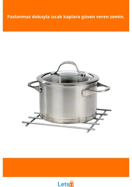 Yanmaz Paslanmaz Çelik Krom Renk Nihale 20X20 cm fiyatları