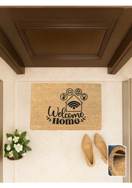 Smart Hem 40X60 cm Coco Kapı Önü Paspası Welcome