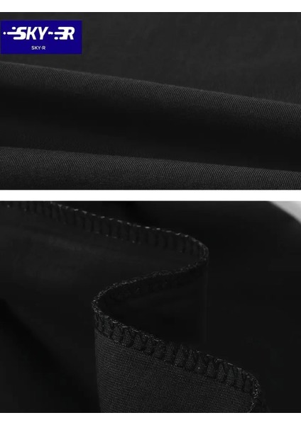 Baskılı Oversize Bisiklet Yaka T-Shirt - Siyah modelleri