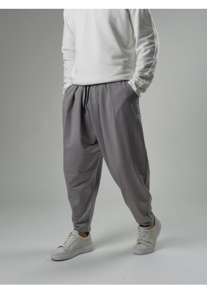 Erkek Gri Pileli Yarım Şalvar COC2576